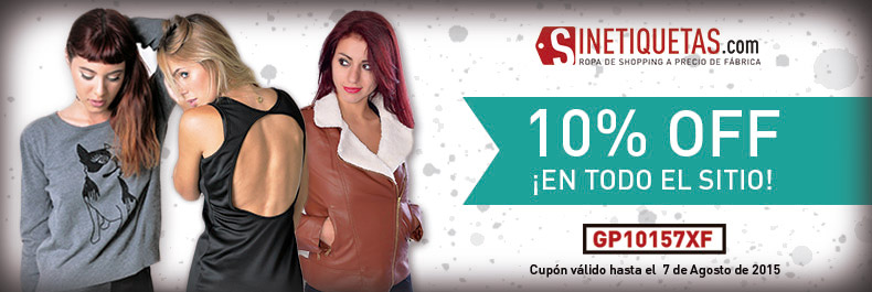 Cupones de descuento: 10% en la tienda online Sin Etiquetas